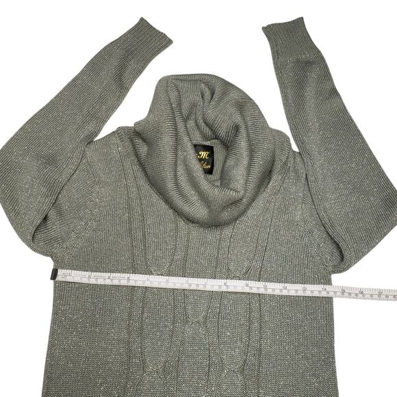 Vintage M&M Miss Milan Sage Green Sweater Tunic XS – Boutique 80s/90s Knit - Picture 7 of 10